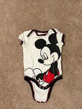 Disney White, Black & Red Mickey Mouse Onesie and winter onesie